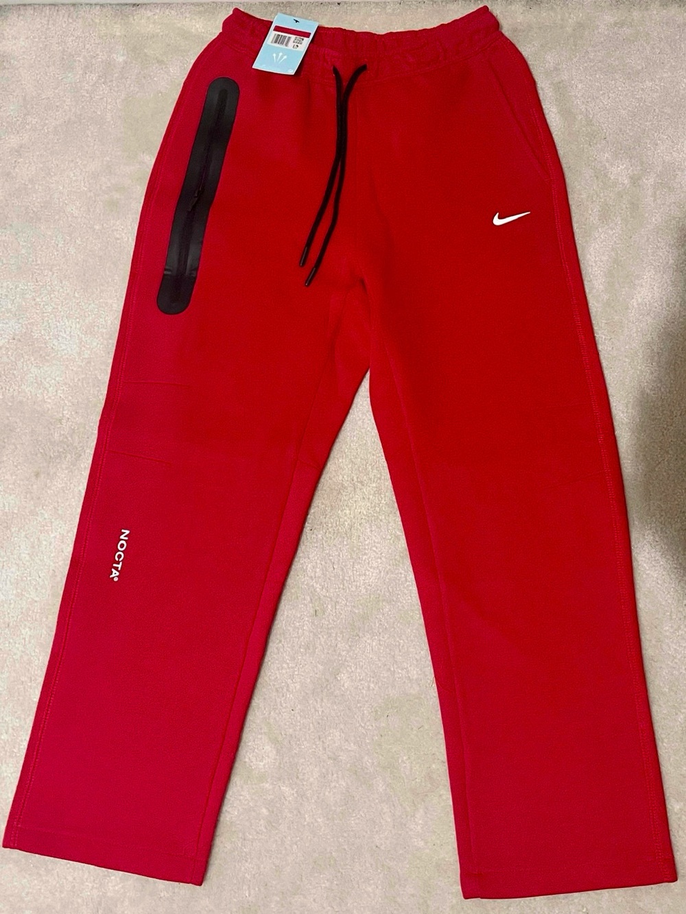 Nike Nocta Red Athletic Jogger Bottoms